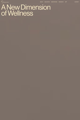 Quantum Body landing page