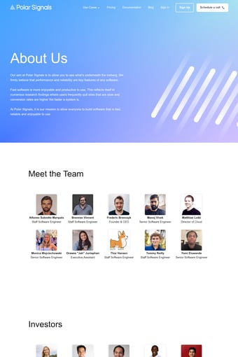 Polar Signals landing page