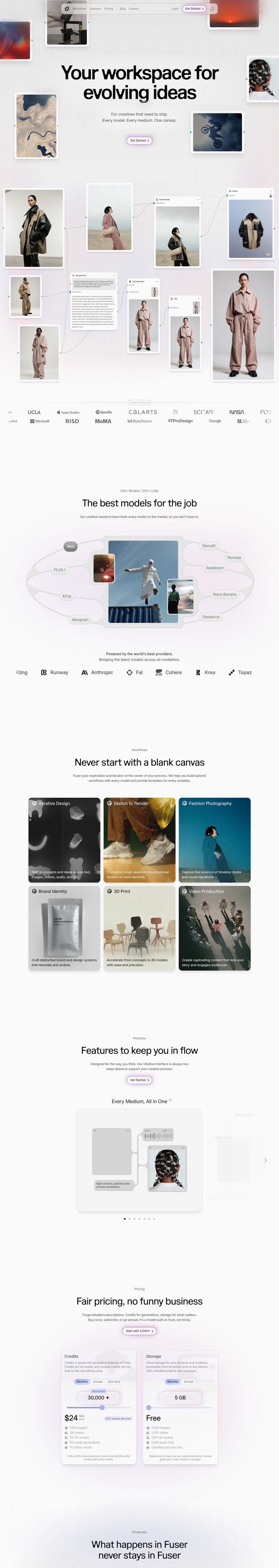 Fuser desktop landing page