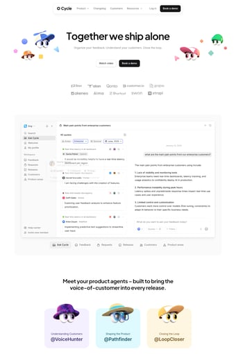 Cycle landing page