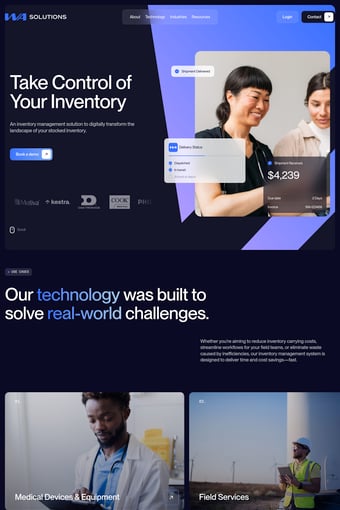 WA Solutions landing page