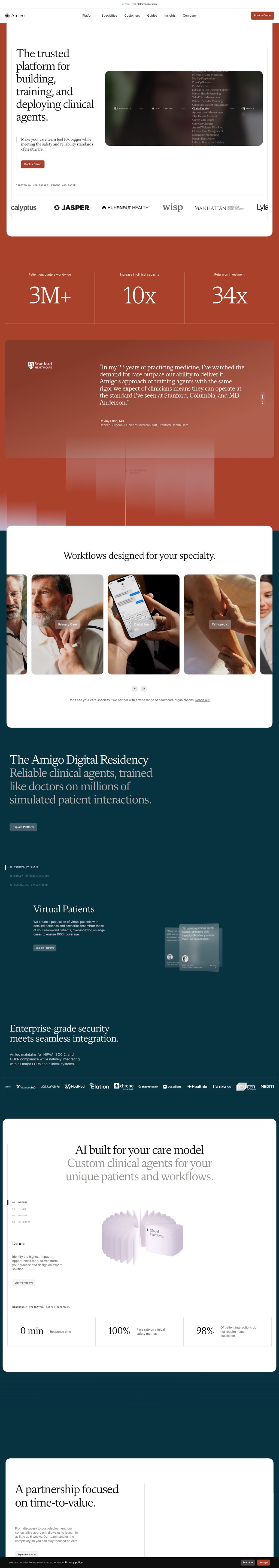 Amigo desktop landing page