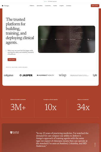 Amigo landing page