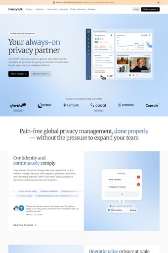 Trust Keith landing page