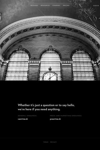 Mesh - Be more thoughtful with the people in your network. landing page