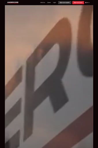 Andercore landing page