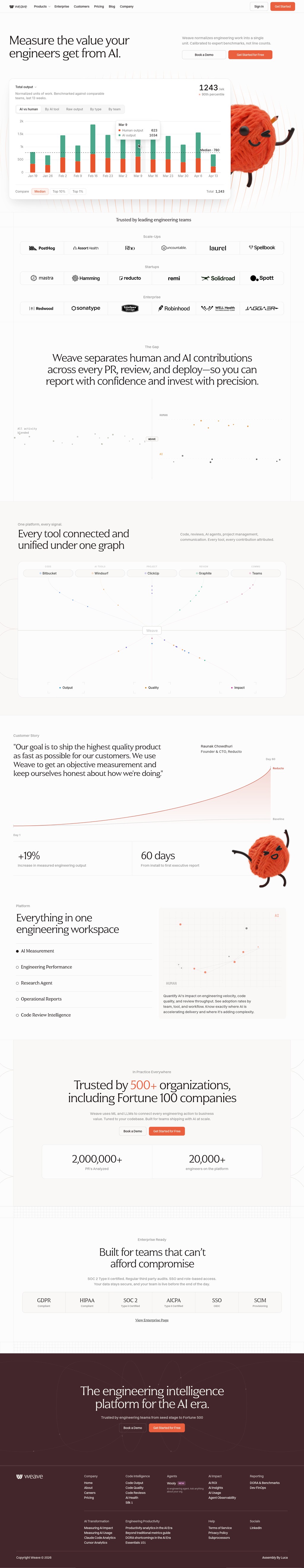Weave desktop landing page