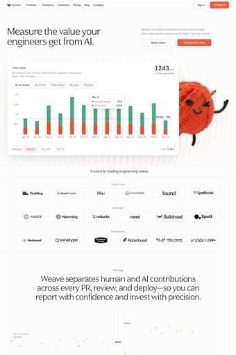 Weave landing page