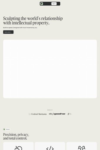 Fearn AI landing page