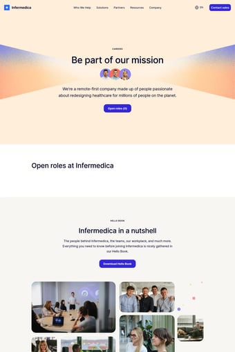Infermedica's clinical AI triage for accurate patient care navigation landing page