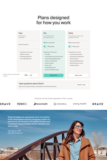 doxy.me landing page