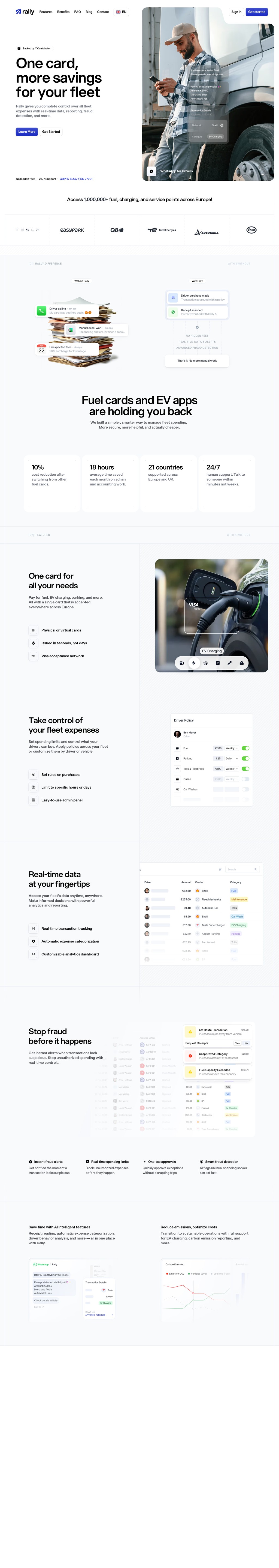 Rally desktop landing page