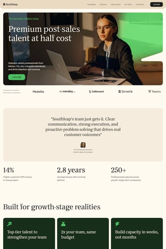 southleap.com landing page