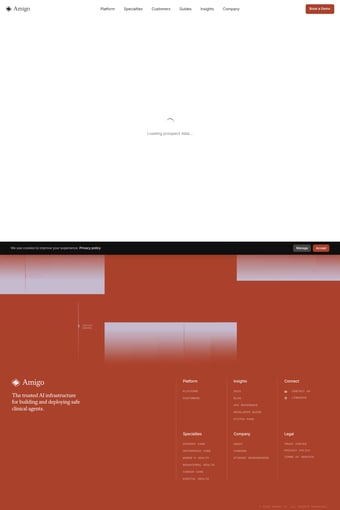Amigo landing page