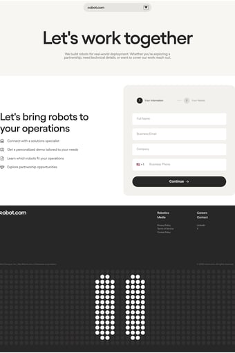 Robot.com landing page