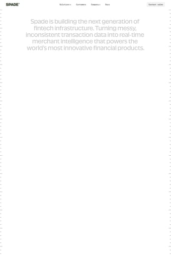 Spade landing page