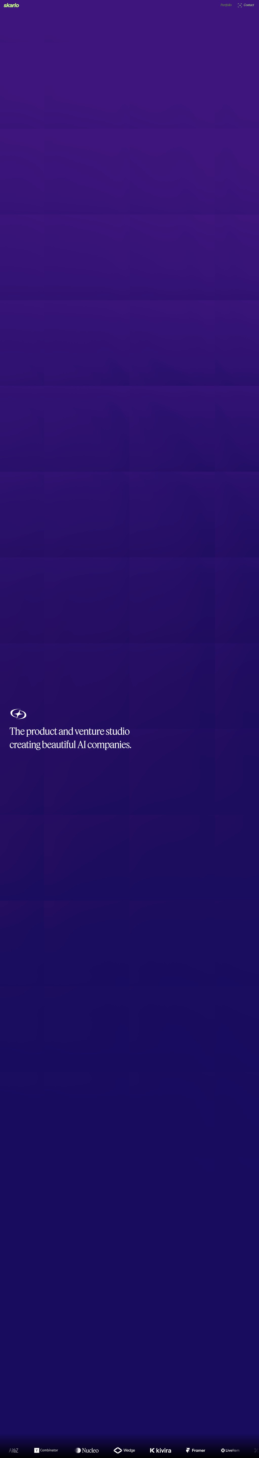 skarlo.co desktop landing page