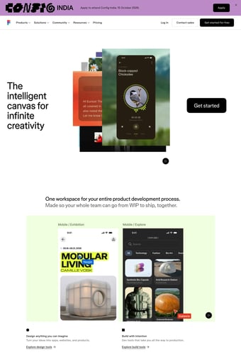 Figma: The collaborative canvas for design, code, and AI landing page