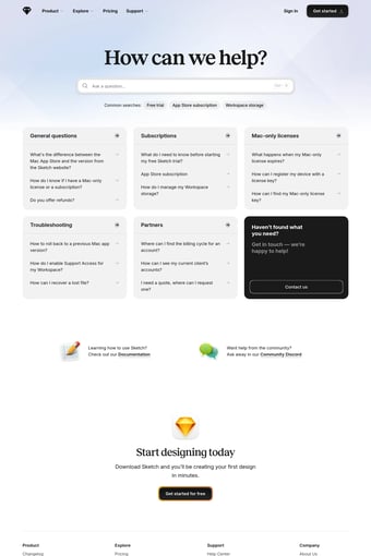 Sketch · Design, prototype, collaborate and handoff landing page