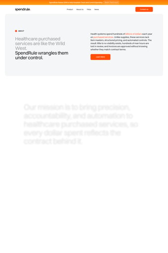 SpendRule landing page
