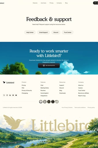 Littlebird landing page