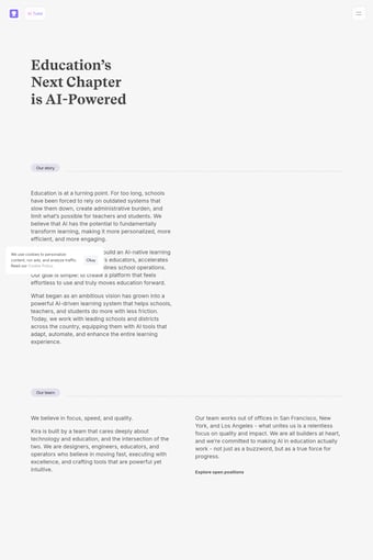 Kira landing page