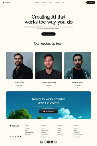 Littlebird landing page