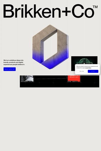 Brikken+Co — Strategic Design Studio landing page