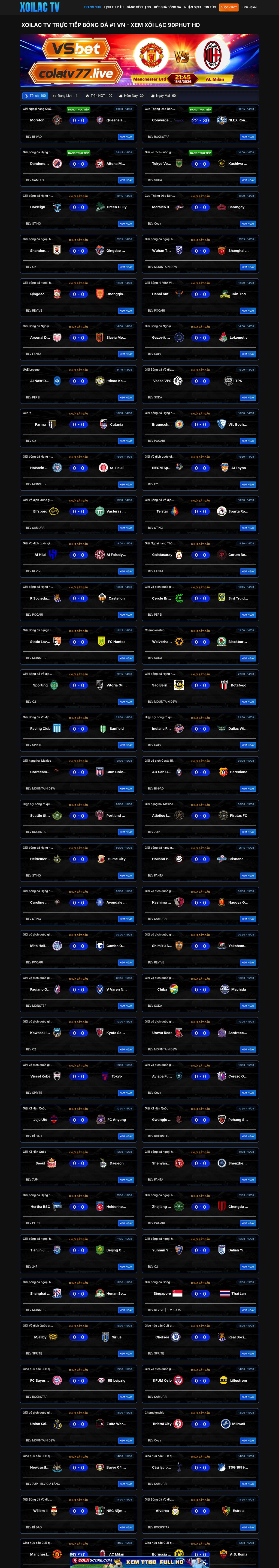 XoilacTV Trực Tiếp Bóng Đá 24/24 - TTBD Xôi Lạc 90phut #1 VN desktop landing page