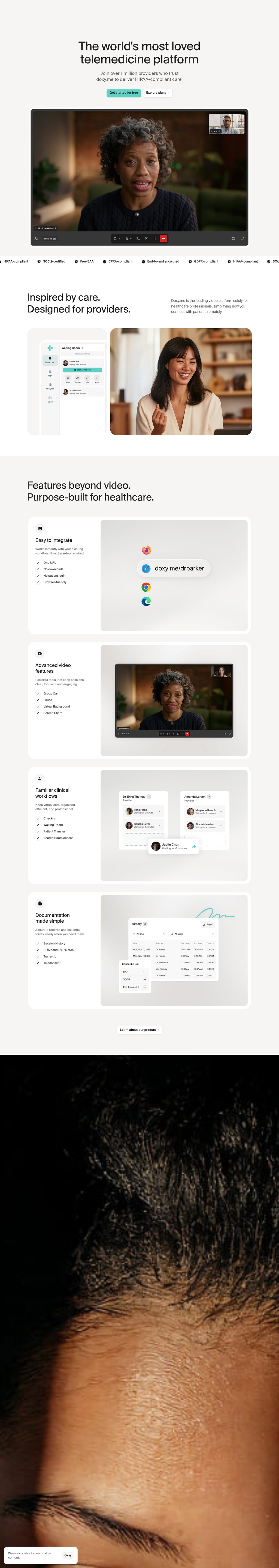 doxy.me desktop landing page