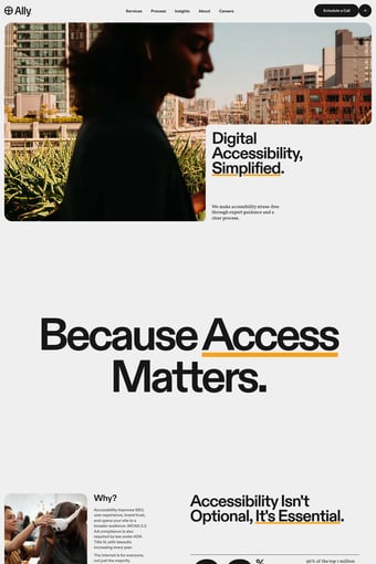 WCAG & ADA Accessibility Compliance | Ally landing page