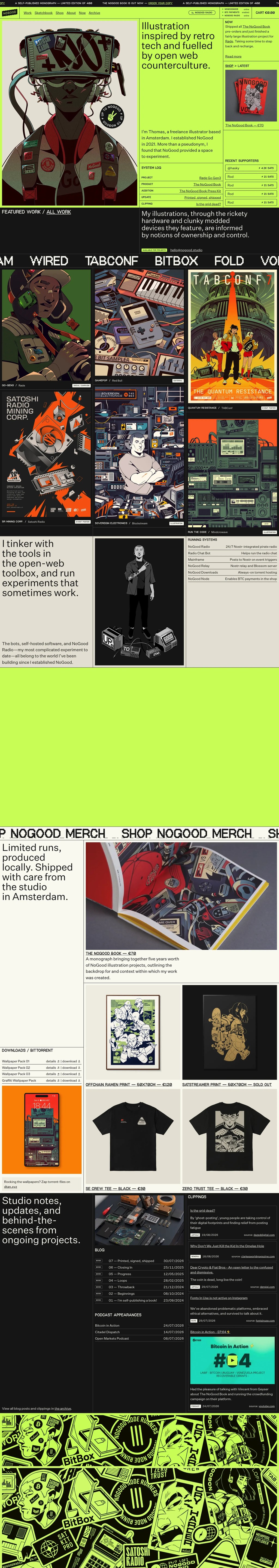 NoGood desktop landing page