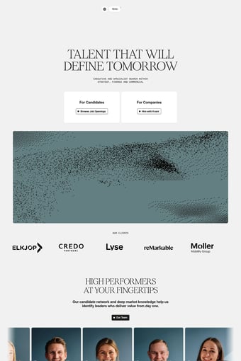 Kvant | Executive Search landing page