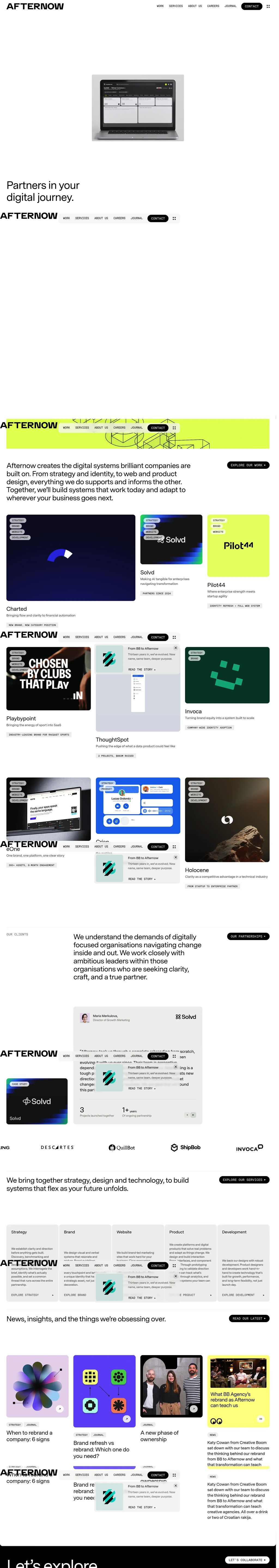 Home desktop landing page