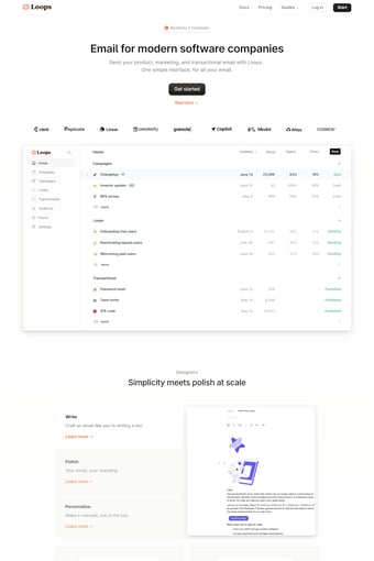 Loops landing page