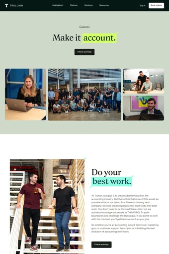 Accounting AI Software Solutions | Trullion landing page