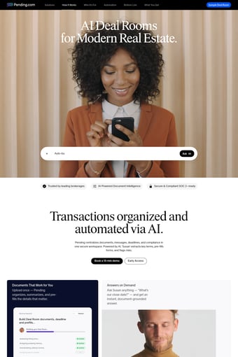 Pending landing page