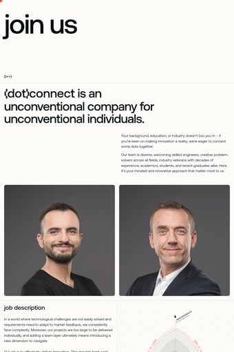 Dot Connect landing page