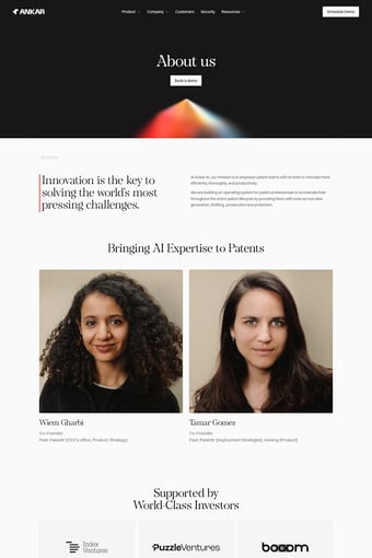 Ankar AI landing page