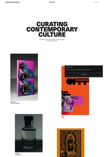 Museum Department landing page