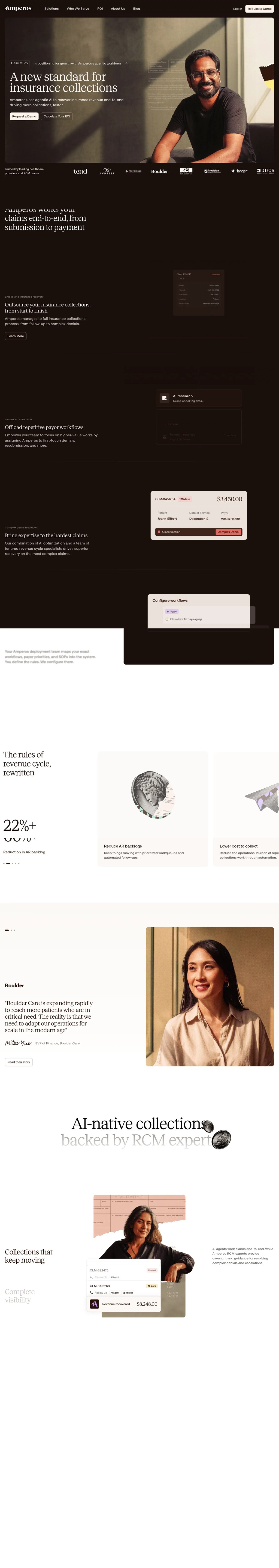 Home | Amperos desktop landing page