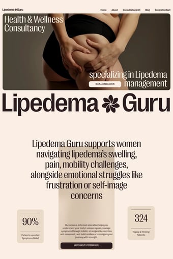 Lipedema Guru landing page