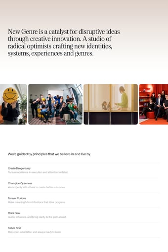 New Genre landing page