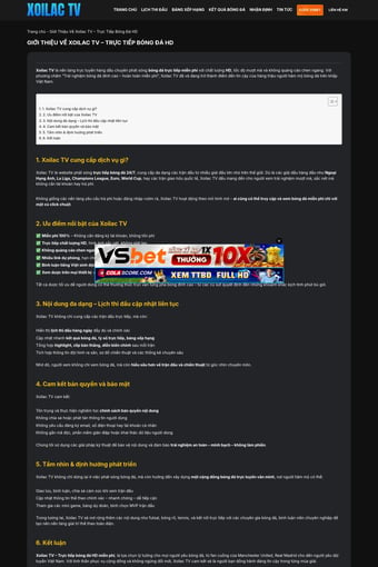 XoilacTV Trực Tiếp Bóng Đá 24/24 - TTBD Xôi Lạc 90phut #1 VN landing page