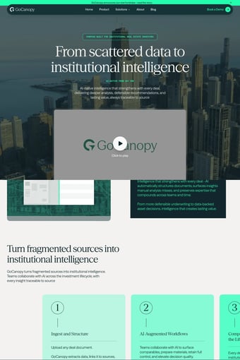 Real Estate Investment Management Platform | GoCanopy landing page