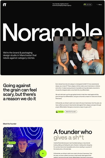 Brand & Packaging Design Agency Manchester landing page
