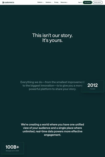Customer.io: AI-Powered Customer Engagement Platform landing page