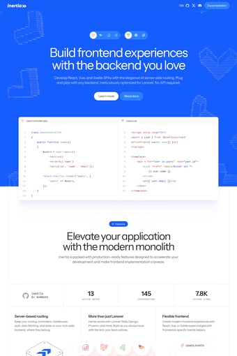 Inertia landing page