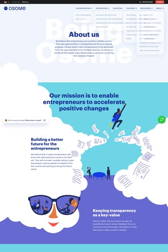 Osome Hassle-Free Incorporation and Accounting Experts for Your Business landing page