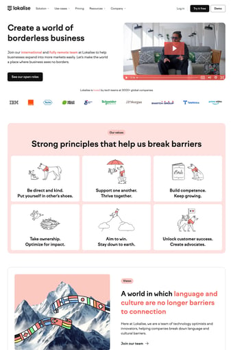 World-class AI localization platform | Lokalise landing page